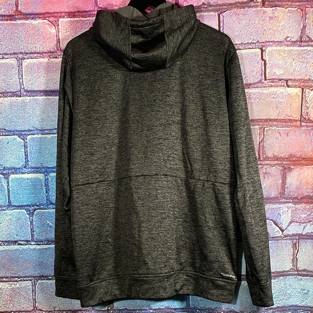 Adidas ClimaWarm Full-Zip Hoodie Men’s Large Gray Athletic 3-Stripes Sportswear - Picture 7 of 12